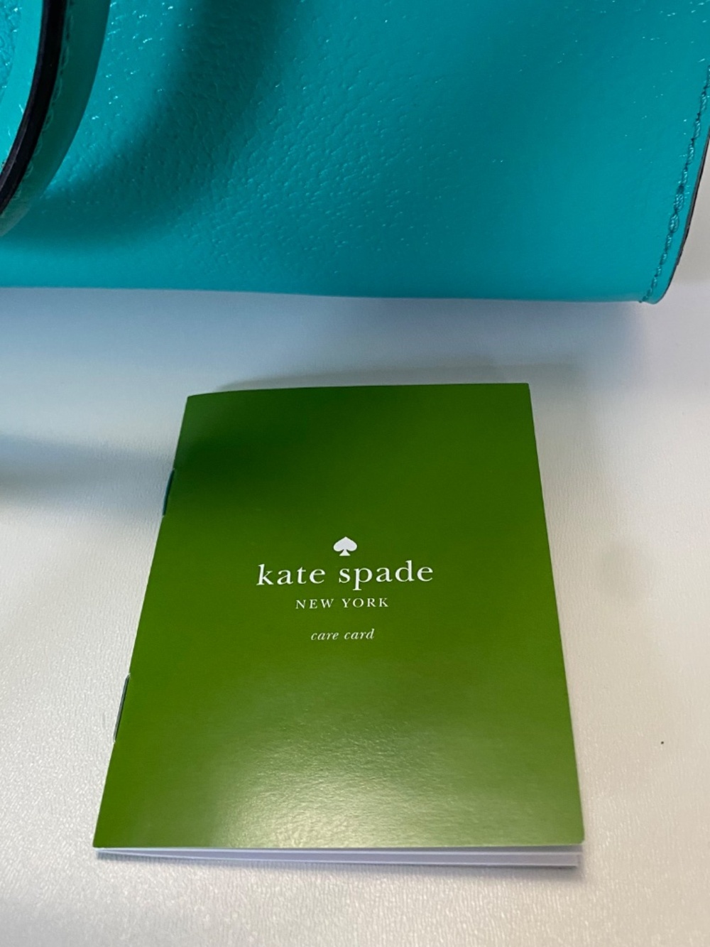 Kate Spade Satchel Leather Bag in bright Aquamarine color (NWT) - Picture 7 of 12